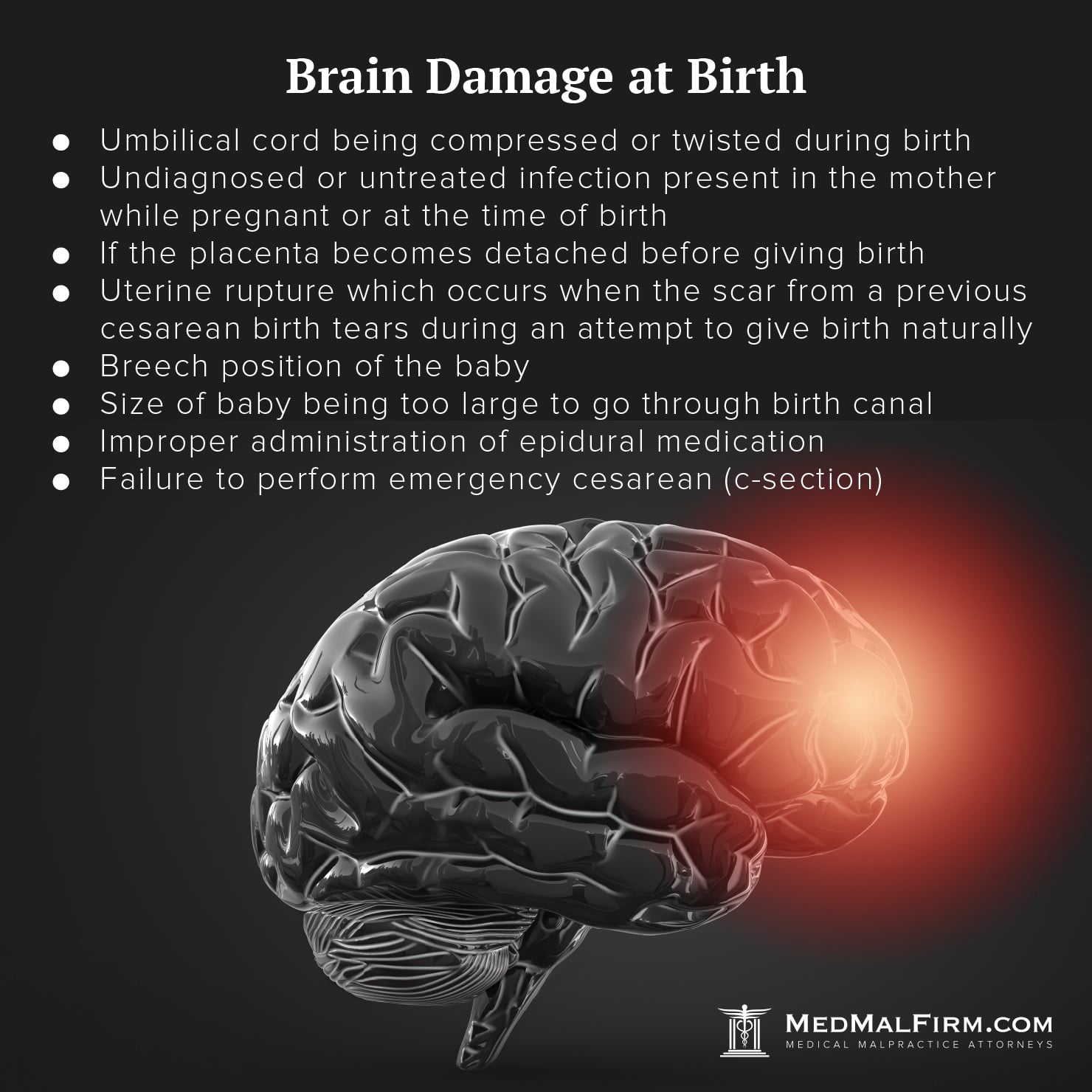 brain damage at birth