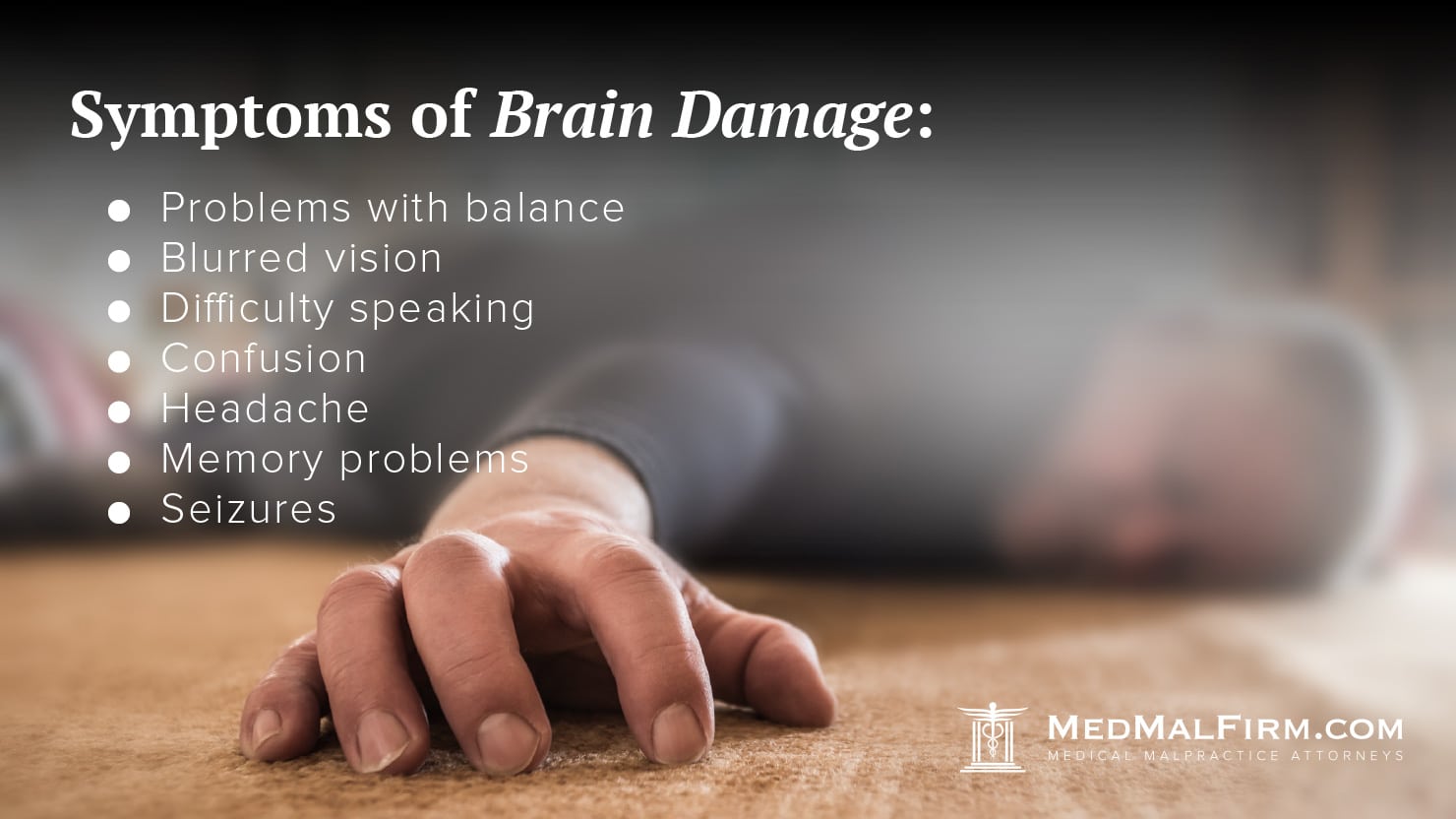 symptoms of brain damage